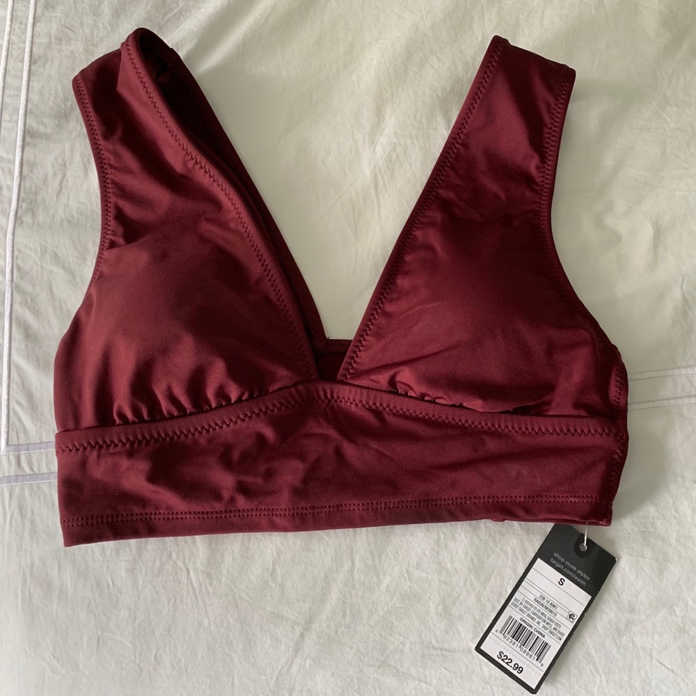 Mossimo Purple/Maroon Thick Strapped Bikini Top